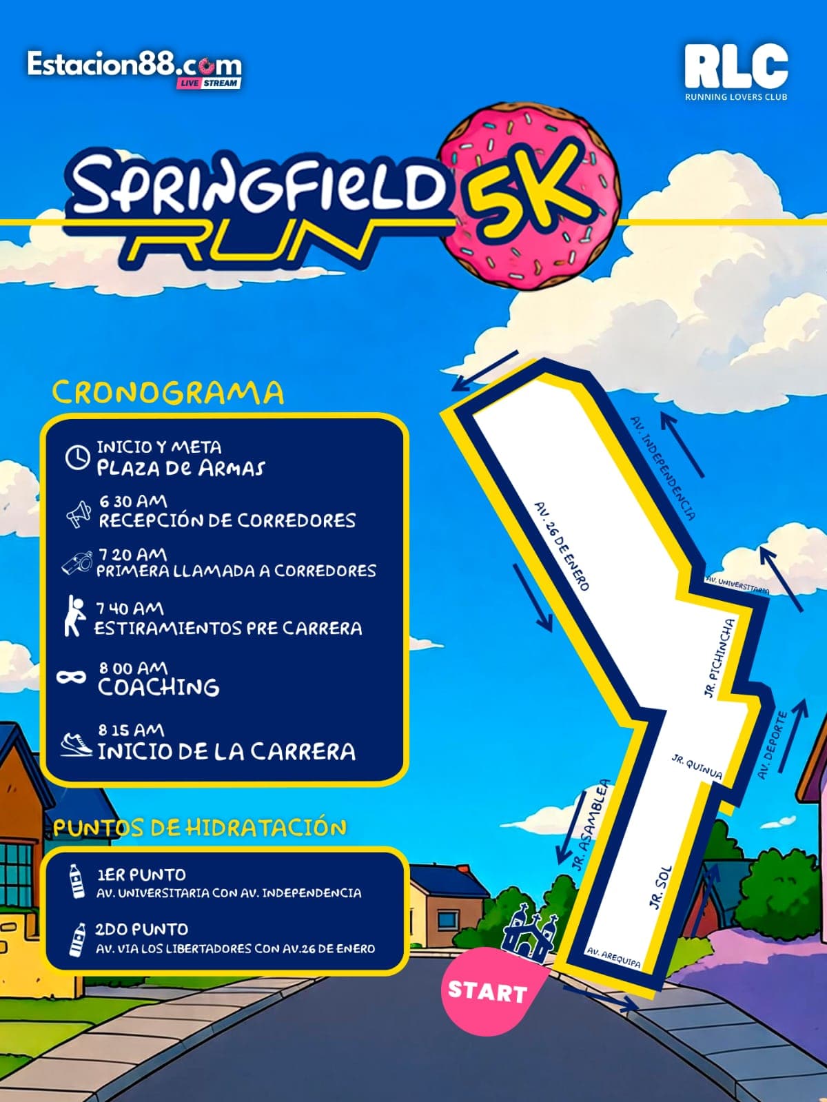 Ruta del evento SPRINGFIELD RUN